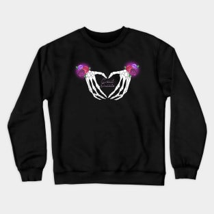 Dead Inside Skeleton Hand Hearts - Pastel Goth - Mightbelucifer Crewneck Sweatshirt